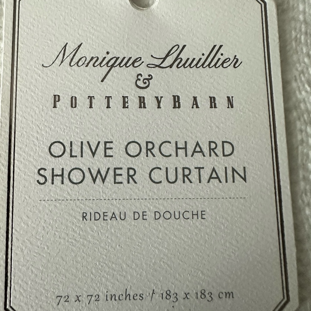 Pottery Barn Olive Orchard Shower Curtain